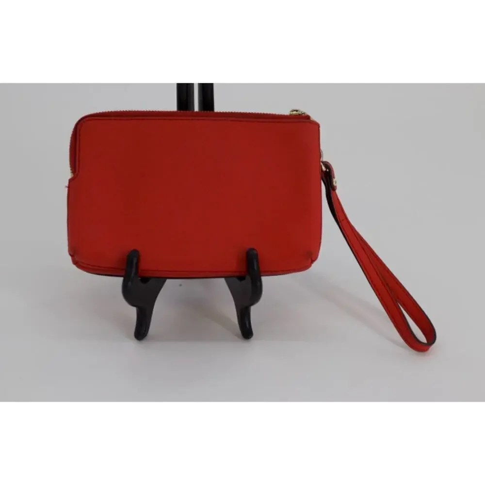 Michael Kors red leather wristlet. - Picture 2 of 11
